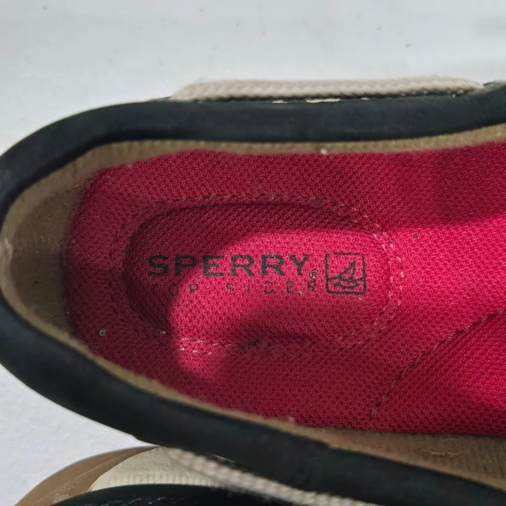 Sperry Top-Sider Womens 8.5M Blue Leather Leopard Print Boat Shoes 9775909